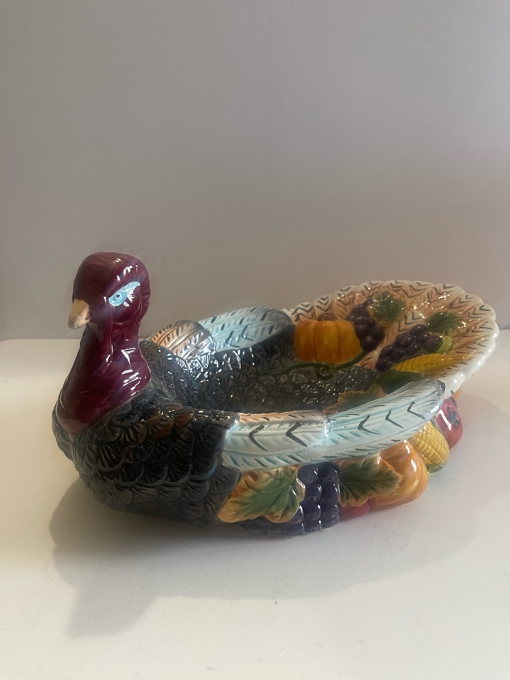 Vintage Ceramic Thanksgiving Turkey Bowl - Charming Centerpiece for Your Holiday